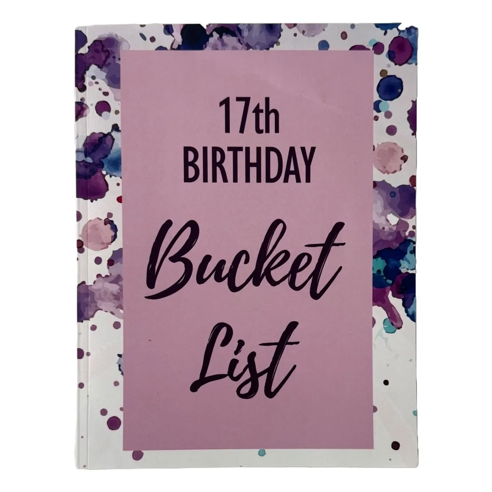 Seventeenth Birthday Bucket List Paperback Journal Never Used